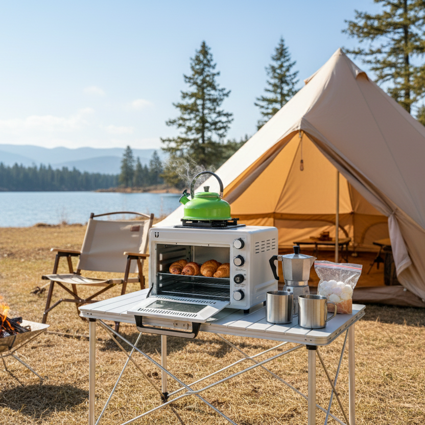 FLUGN FD998 portable outdoor oven and stove in white