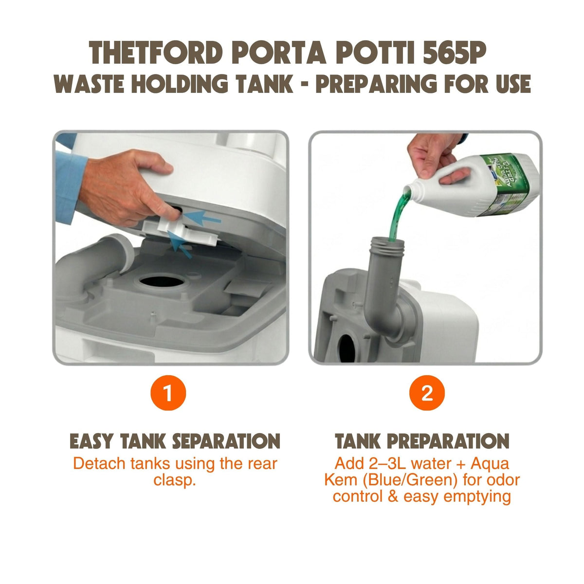 Thetford Porta Potti 565P | Portable Camping Toilet